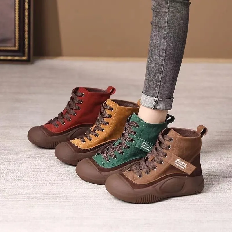 

2023 Autumn and Winter Women's Vulcanized Shoes Light Casual Sports Shoes Thick-Soled Non-Slip Women's Shoes Zapatos De Mujer