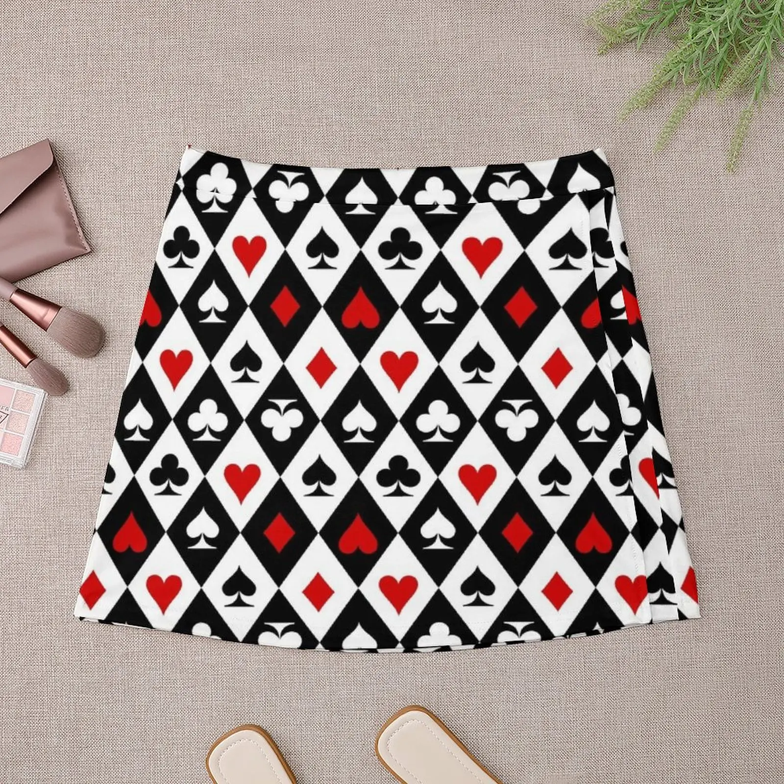 Playing cards suit symbols Mini Skirt Women's summer skirts mini skirt