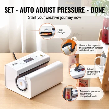 SucceBuy Auto Tumbler Heat Press Machine Mug Heat Press 11-30oz Sublimation Tumblers Heat Up Fast Even Tumbler Press with Tape 5