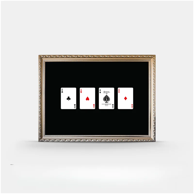 

Ace assembly visualized 4A poker matrix, black material card mat, stage props