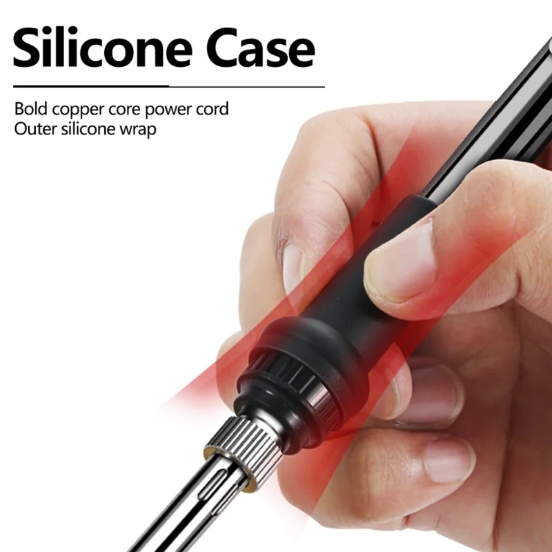 DTBD 80W High-power Electric Soldering Iron Constant Temperature 550℃  for Welding Solder Repair Pencil Tools 220V US/EU Plug