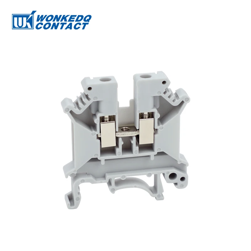 10Pcs UK5N 나사 와이어 커넥터 4mm 케이블 4mm² 피드스루 연결 12AWG 플러그 전기 마운트 DIN 레일 터미널 블록 UK 5N