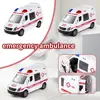 1:32 Hospital Simulation Ambulance Car ABS Early Education Toys Ambulance Can Open Door Models Vehicle For Children Boys Gifts 5