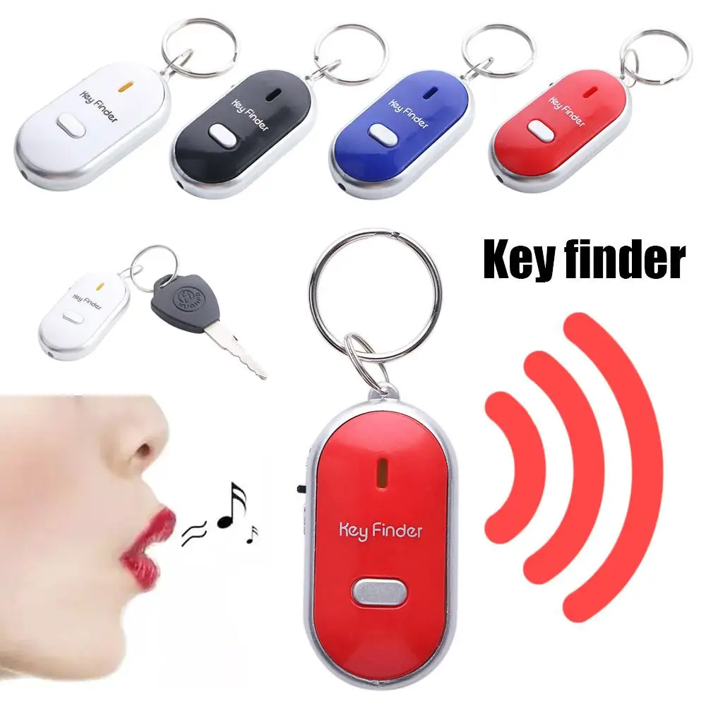 Mini Beeping Key Locator Keychain Light Torch Pet Tracker Locator Tracker Sound Control Alarm Keyfinder LED Whistle Key Finder Key Finder