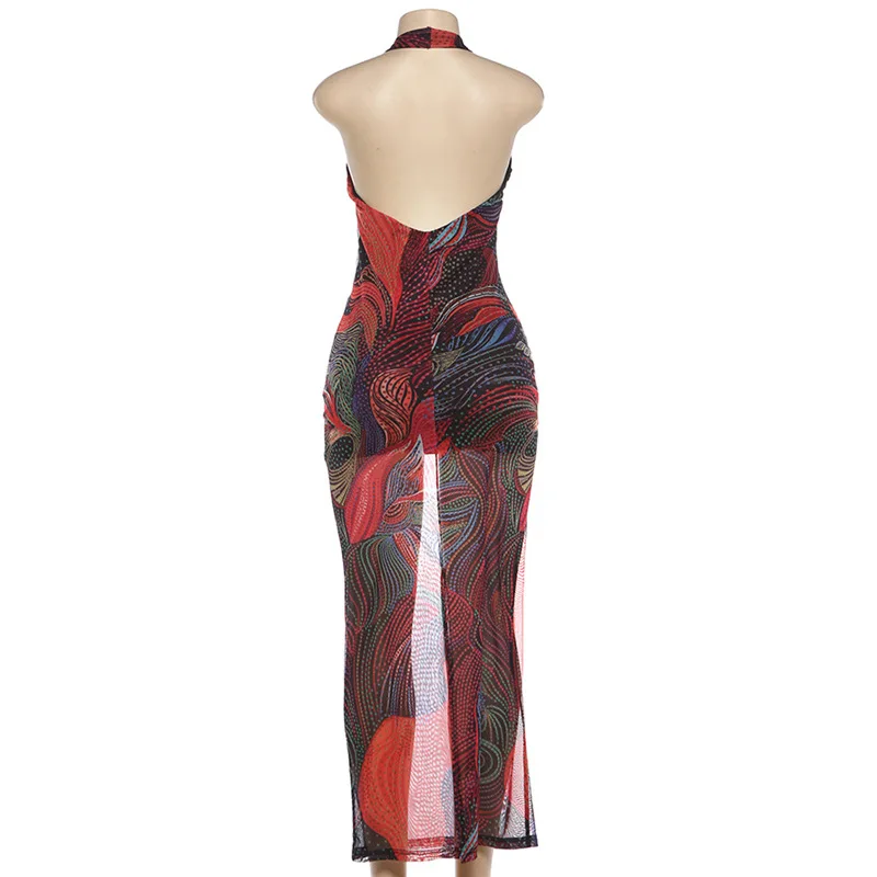 chinese dress ladies Sexy 2022 Irregular Hollowed-out Tight Dress With Rope Hipster Long Sl   Mega Mart Center