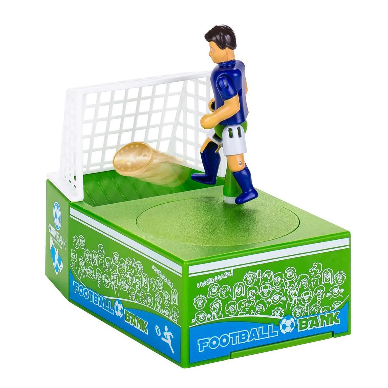 

Novelty gift cartoon football savings pot electric piggy bank Soccer Player Goal Kicking Coin Bank Football Piggy Bank Money Box