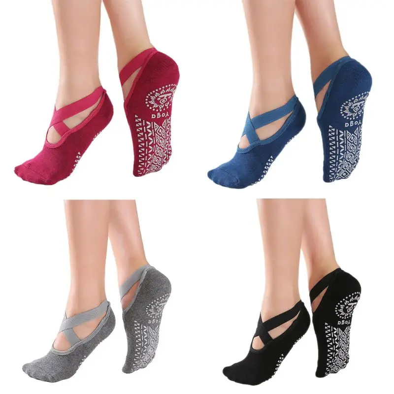 

Unisex Non Slip Yoga Socks, Anti Slip Socks with Grips for Pilates, Grippy Socks