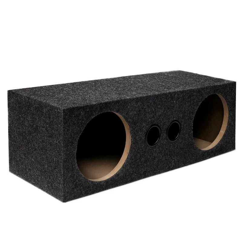 Subwoofer Empty Box, 6.5-inch Car/Home Subwoofer Box Body, DIY Audio Modification,Integrated Two Speaker Hole Wooden Box