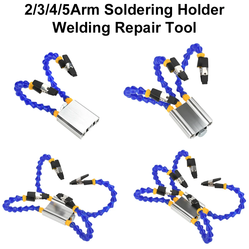 Soldering Station 5/4/3/2Arms Welding Repair Tool Soldering Station PCB Holder Third Helping Hand Flexible Arms Auxiliary Fixture Repair Station