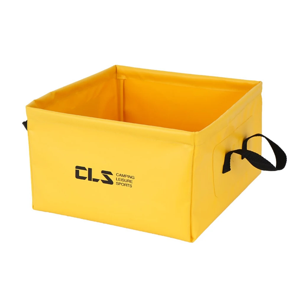 Camping Water Bucket Collapsible Bucket Camping Fishing Heavy Duty 500D PVC Lightweight Portable Tear-Resistant