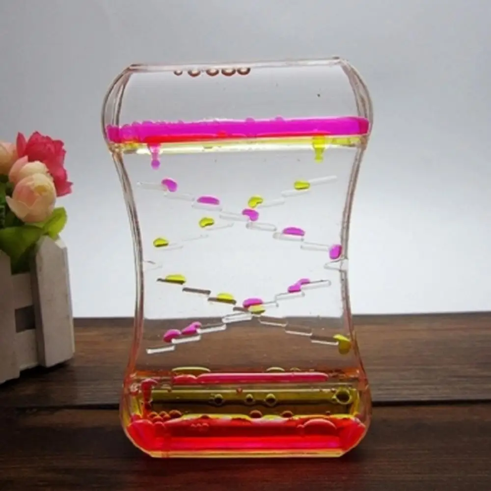 Timer Floating Hot Decompression Toys Soothes Drip Oil Hourglass Liquid Motion Bubble Desk Decor Kids Toy Birthday Gift