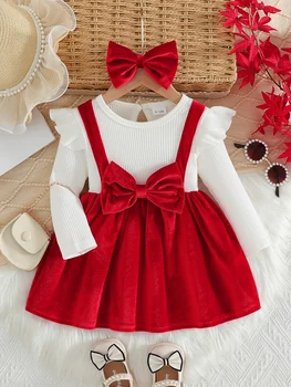 Baby Gold Velvet Dress 1