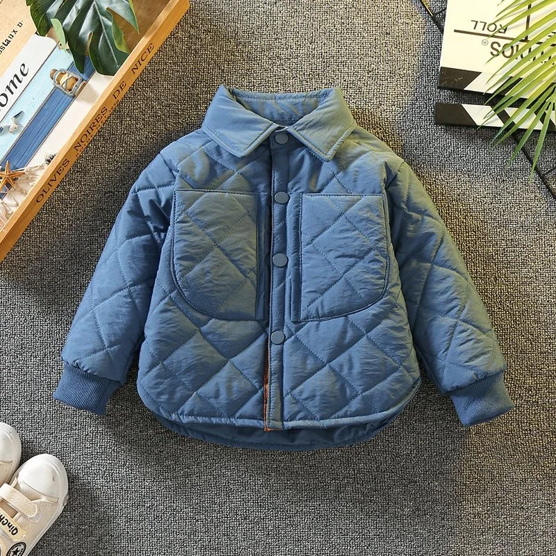 소년 소녀 가을 및 겨울 코트 의류  긴팔 패딩 재킷 어린이 셔츠 스타일 탑스 외투 의류 1-12세