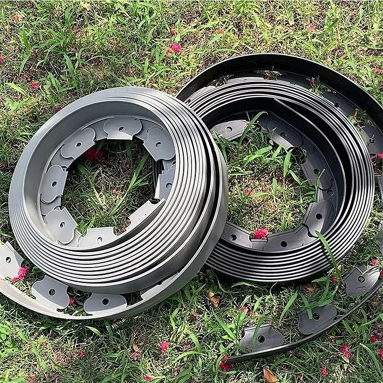 Grass Stone Isolation Zone L-shaped Courtyard Garden Collect Border Strips Retaining Board Plastic PE Green Lawn Divider Strip