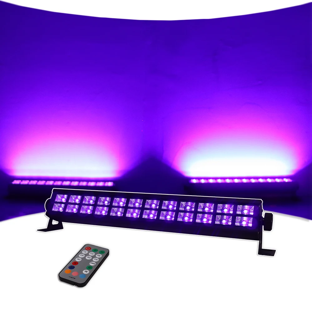 

24x3W LED UV Black Lights Stage Blacklight DMX Ultraviolet Effect Light For Halloween Xmas Dance DJ Disco Party Bar