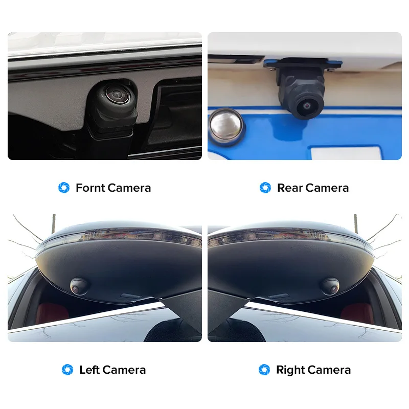 차량용 360도 카메라 1080P 3D WDR AHD 서라운드 뷰 시스템 4채널 DVR 레코더 차량 감시 시스템 (안드로이드 내장형360)