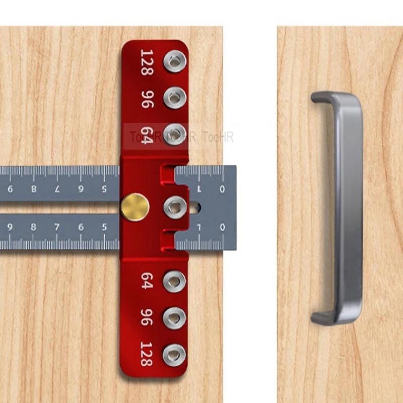 

Jig Aluminium Locator Cabinet Handle Punch Tool Drill Woodworking Hole Drill Alloy Punch Guide Template Locator Knob