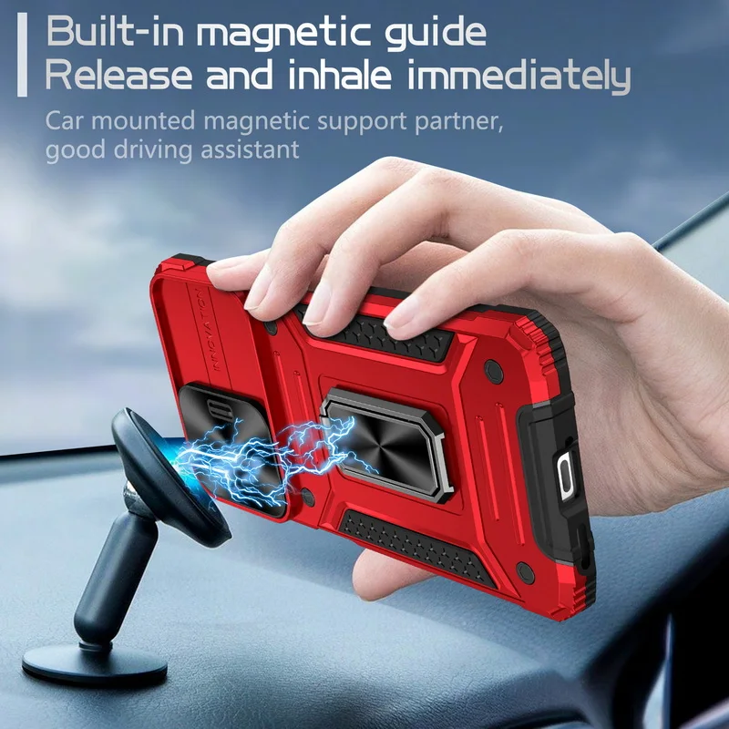 Slide Push Window Kameraschutzhülle für Xiaomi Redmi Note 12 11 Mi Poco X5 Pro Rüstung Magnetringhalter Ständer_voghion.com