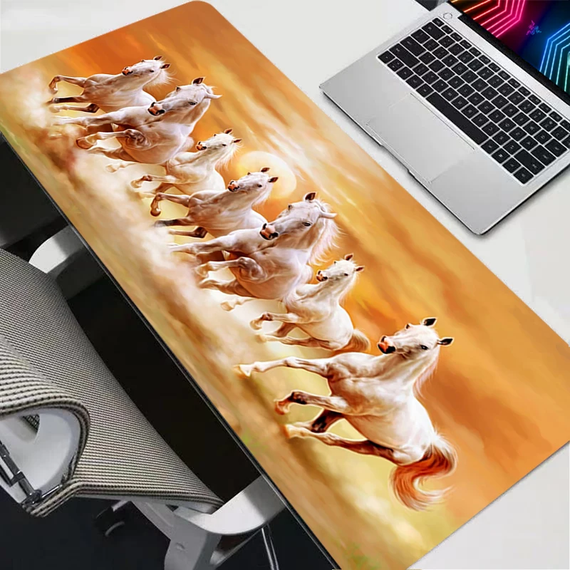 

A running horse Mouse Pad Gamer Home Custom Computer HD Mousepad XXL Mechanical Keyboard Pad Carpet Non-Slip Office Mouse Mats