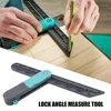 Adjustable Angle Ruler With Lock Fast Marking Woodworkers Accessories Contour Edge Rule Protractor Goniometer Measure Tool 1