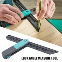 Adjustable Angle Ruler With Lock Fast Marking Woodworkers Accessories Contour Edge Rule Protractor Goniometer Measure Tool 1