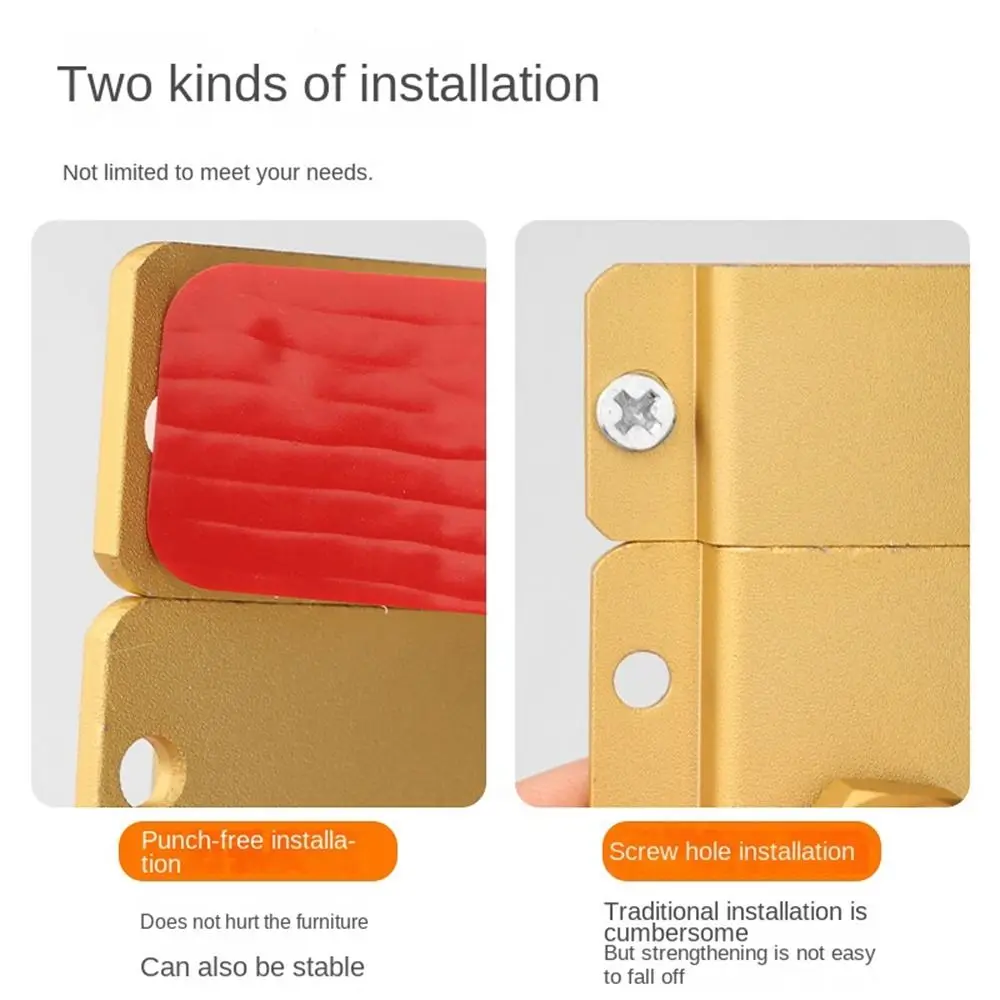 Description Picture 6 of itemNew Aluminum Alloy Door Latch Anti-theft Durable Security Bolt Latch Hardware Door Hasps Lock Door
