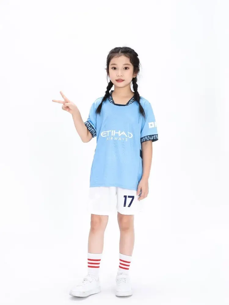 children's sport set boy girl H a a l n d Fans shirt Training wear men and kids games football kits Leisure Uniforms kids sport set
