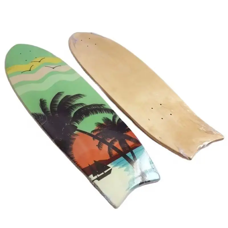 ロングサーフスケートボード　フィッシュテール フィッシュテールサーフボード（スケートボード コンプリート