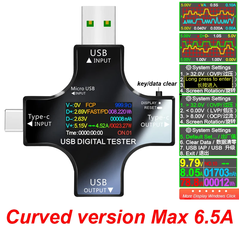 USB Tester TFT Color Bluetooth Type-C PD Digital Voltmeter Vurrent Meter Ammeter Voltage Usb Current Tester Measurement - AliExpress