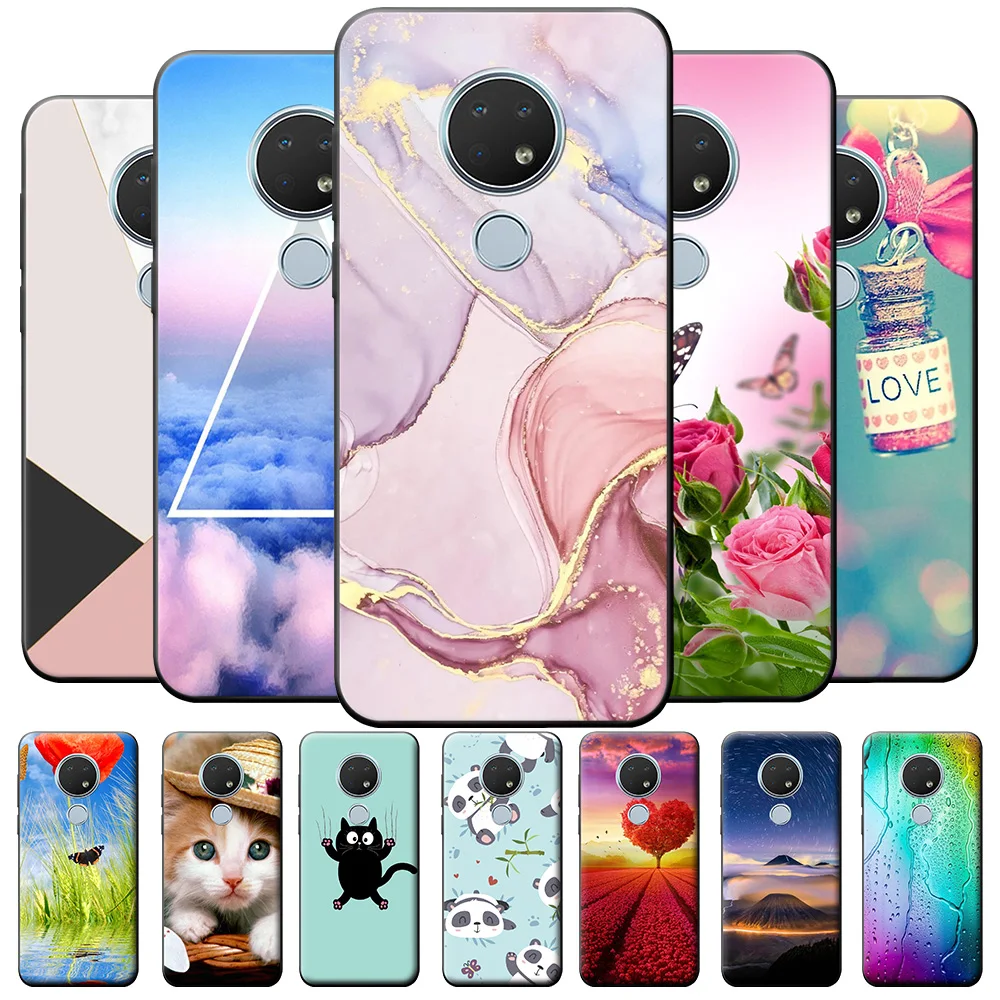 Per Nokia 6.2 Case Ta-1200 Fashion Marble Custodia Antiurto Per Nokia 6.2 Ta-1198 Matte Tpu Silicone Bumper Fundas Ta-1187