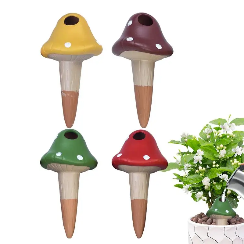 Automatic Mashroom Shape Plant Waterers For Vacations Slow Release Self Watering Clay Spikes Plant Watering Globes For Plants house garden water houseplant plant pot little bird automatic self watering device gardening tools equipment plant watering