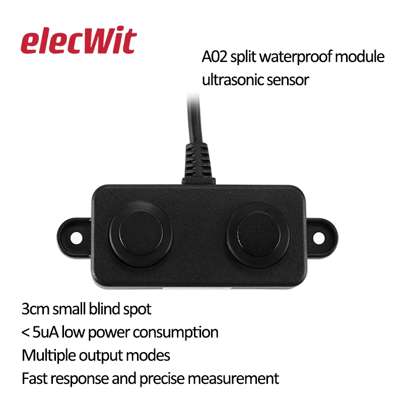 

New IP67 A02 waterproof distance sensor probe ultrasonic module 3cm small blind spot