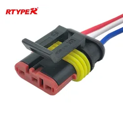 Waterproof Automotive Connector with Terminals - 3 Pin Sealed Plug (1/5/10 PCS) (10PCS)