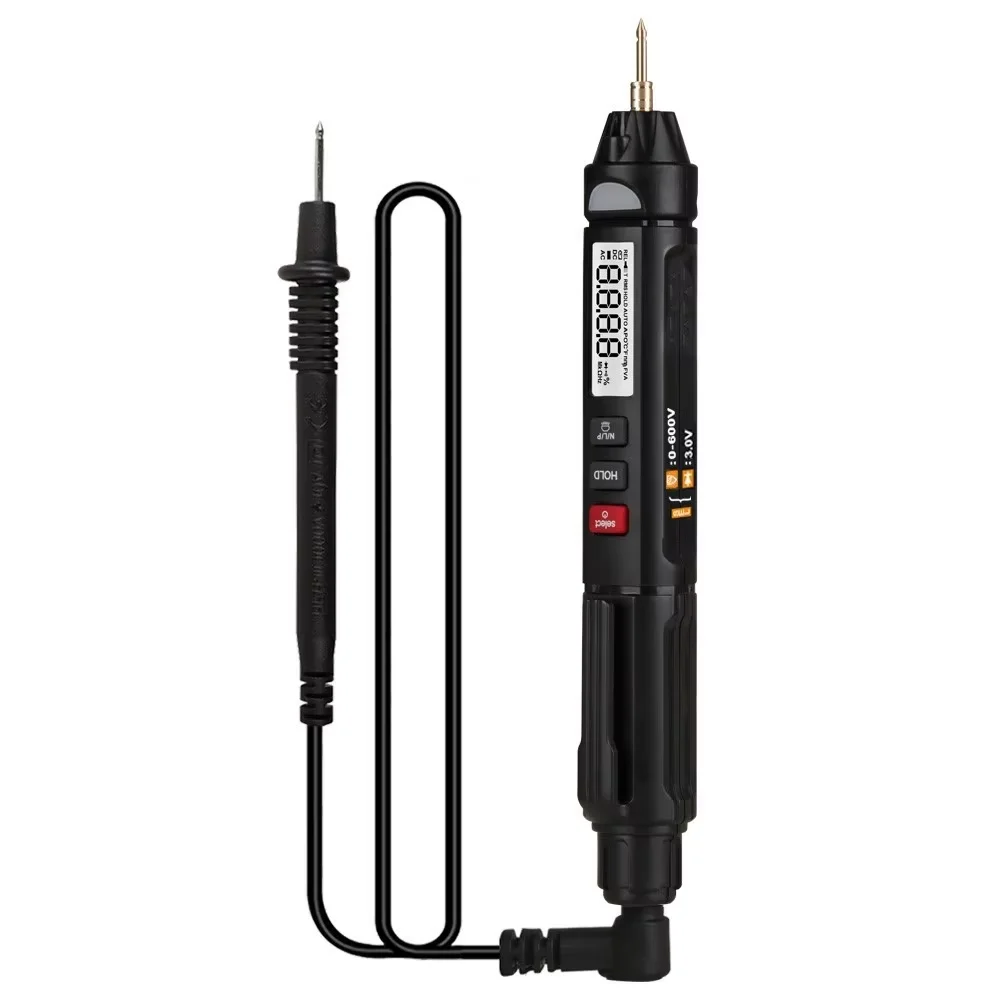 TOOLTOP ET8903 600V Pen Type True RMS Digital Multimeter Auto Ranging 4000 Counts AC DC Voltage Resistance Buzzer NCV Test Digital Multimeter Multimeter Tester