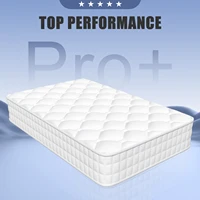 Пружинный матрас AUTHMIC с карманными пружинами, 7 зон, эргономичная поддержка, средней жесткости, толщиной 22 см, с приталенным простынем для дома, спальни, комфорта сна