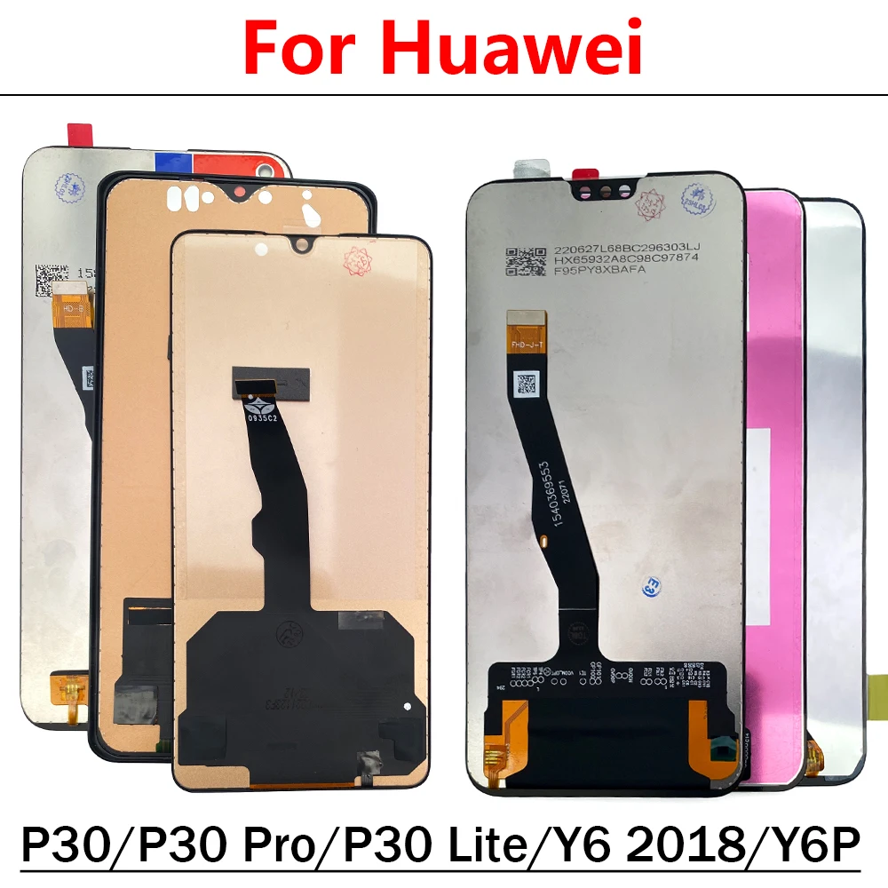 

LCD Display & Touch Screen Digitizer Assembly Parts For Huawei P20 P30 Lite P Smart 2019 Y6 2018 Y7 2019 Y9 Prime 2019