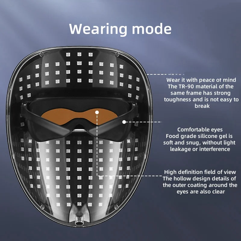 Rechargeable Facial LED Mask LED Photon Beauty Mask Skin Rejuvenation Home Face Lifting Whitening Skin Care Beauty