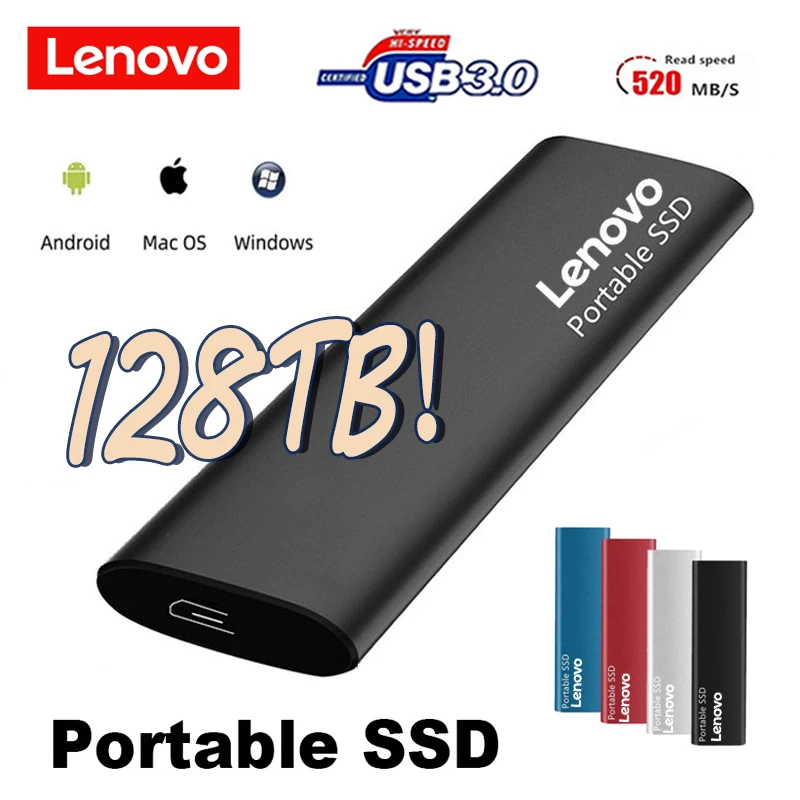 LenovoPortableSSD128TBHardDrive1TB2TB30TB64TBOriginal
