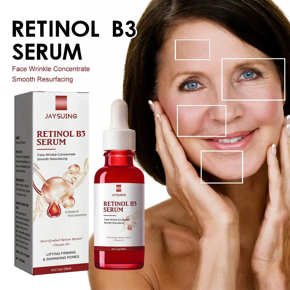 Retinol B3 Wrinkle Remover Face Serum Instant Firming Lifting Anti-Aging Liquid Fade Fine Lines Whitening Skin Care Product 2