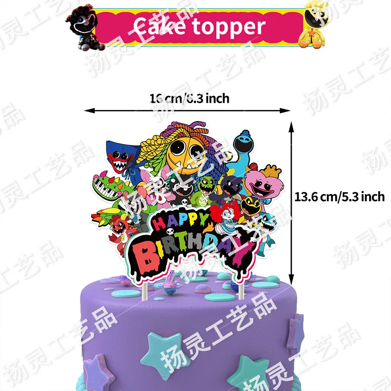 Nightmare Critters Happy Birthday Party Decorations Kids Pianosaurus Balloons Yarnaby Birthday Balon Supplies