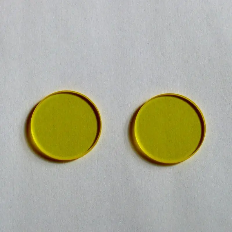 

JB490 gold filter 490nm after passing through the front cut-off golden yellow filter transparent glass optical 40*4mm