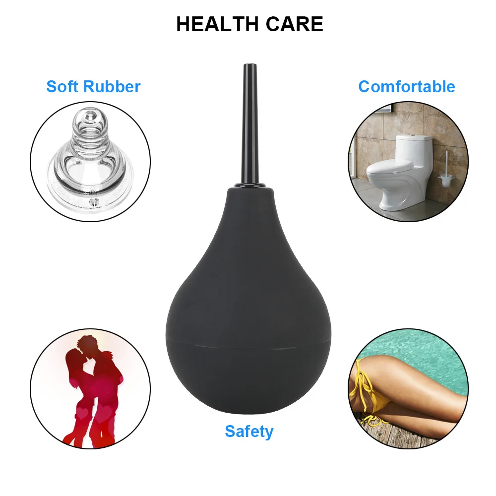 Bulb Design Anal Cleaner Enema Douche For Woman/Man Cleaning Container Vagina Cleaner Anal Shower Sex Toys Health Hygiene Tool anal sex toys enema syringe anal enema nozzle anal washer nozzle