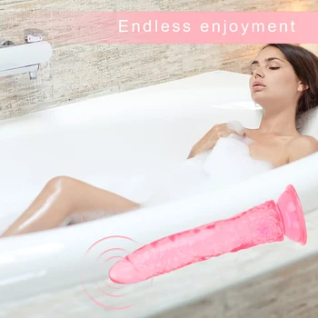 Sex Toys for Woman Soft Silicone 5 Colors Suction Cup Crystal Jelly Dildo Big Size Anal Dildo Strap On Realistic Huge Penis 5