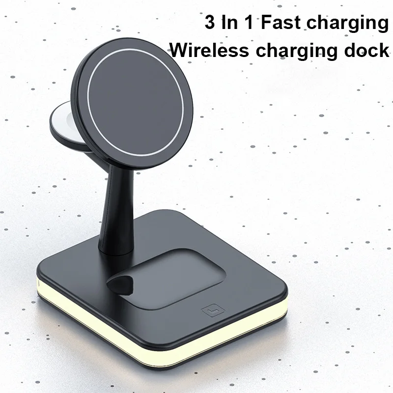 huawei wireless charger Magnetic Wireless Charger 3 In 1 Charging Stand for iPhone 11 12 13 Apple Watch Headset Airpods Android Phone Fast Charger Dock best wireless charger for iphone Wireless Chargers