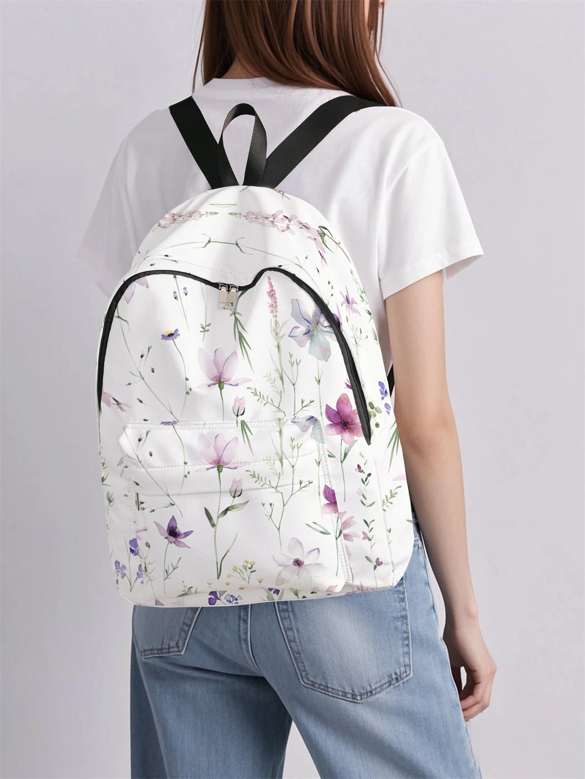Flower patterned backpack, new model for 2025, casual travel backpack, lightweight and simple casual travel backpack