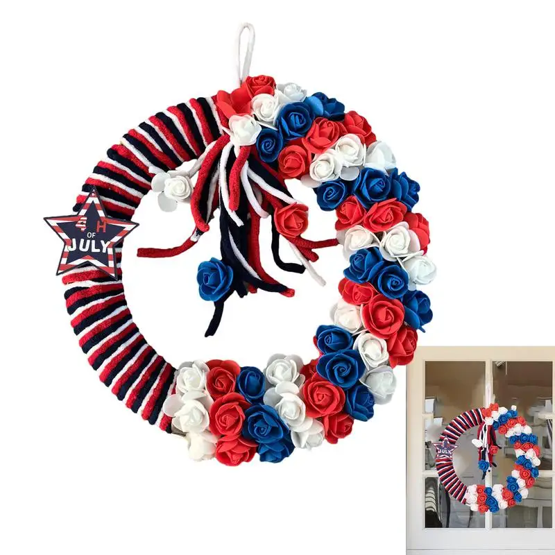 

Wreath Decorations 2024 Garland Decorations Wreath 4th Of July Patriotic Wreath Memorial Day Pride Garland For Front Door Inde