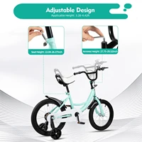 Vélo pour enfants de 16 pouces, hauteur réglable, Fash, avec roues d'entraînement, doubles freins, pour âgés de 5 à 8 ans, charge 50kg 6