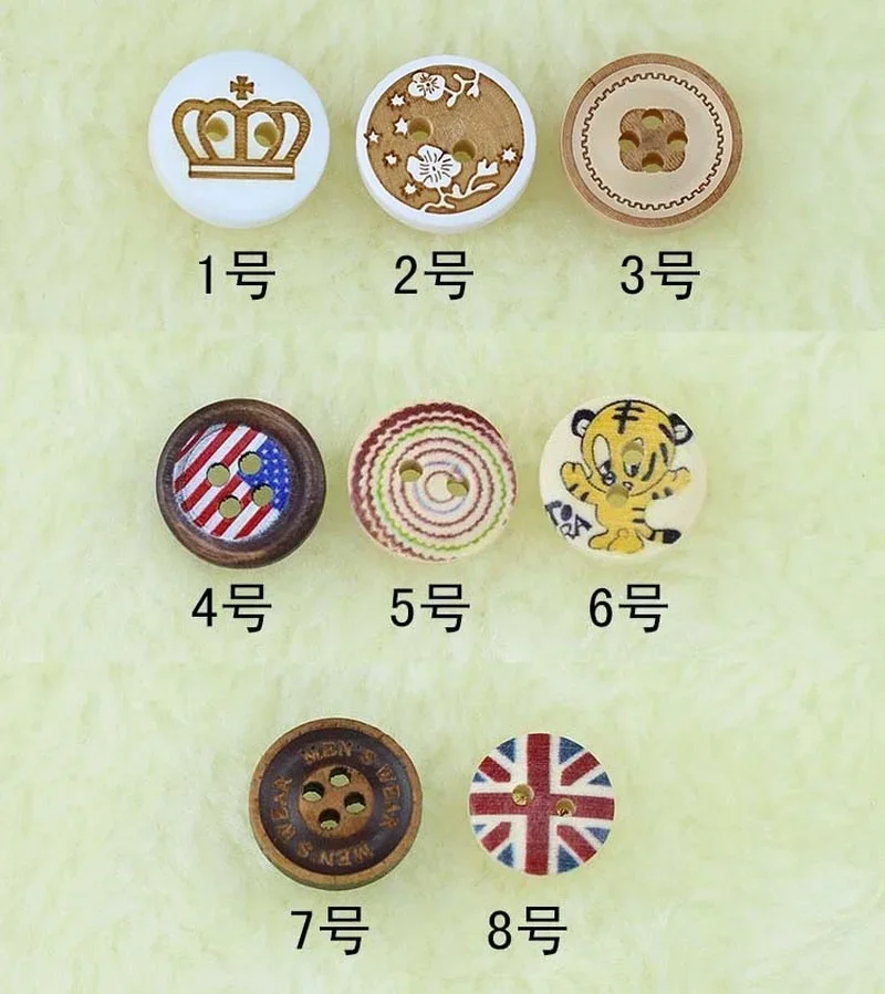 

Пуговицы высокого качества с узором, пуговицы 100 шт./упаковка, деревянные пуговицы, Детский кардиган, свитер, пальто, декоративные