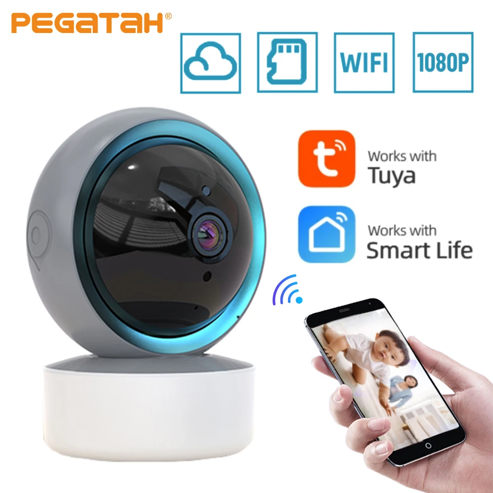 PEGATAH 1080P Surveillance Cameras with WIFI Camera Smart Home Video Surveillance Camera of  Home Security Protection Device