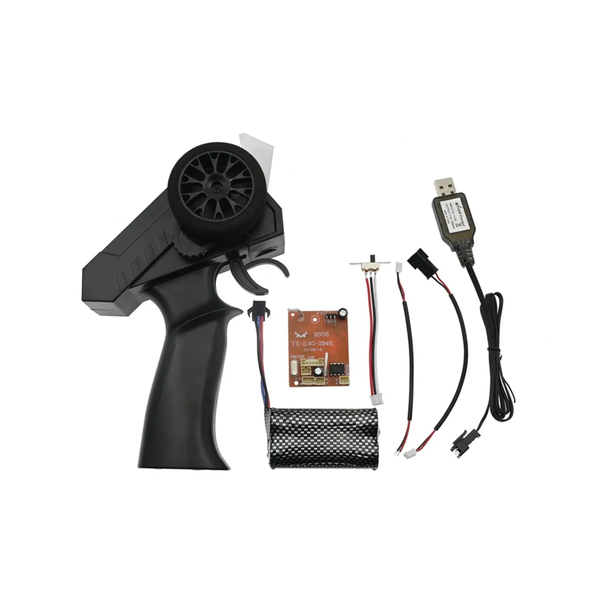 

2.4G Transmitter KIT Remote Controller Receiver Battery for MND90 MN99S MN78 MN86 MN45 WPL C14 C24 B14 B24 B36 RC Car